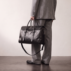 Croc-Embossed Leather Bag