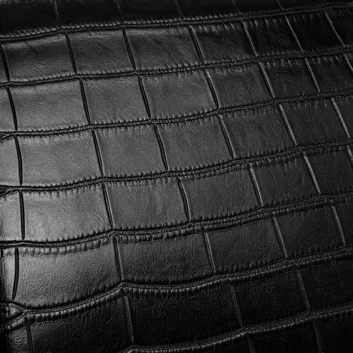 Croc-Embossed Leather Bag