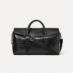 Croc-Embossed Leather Bag