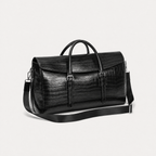 Croc-Embossed Leather Bag